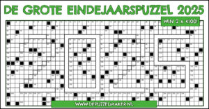 Grote Eindejaarspuzzel 2025 is een kruiswoordpuzzel vol nieuws uit het afgelopen jaar waarmee je twee keer honderd euro kunt winnen voor jezelf en voor een goed doel.